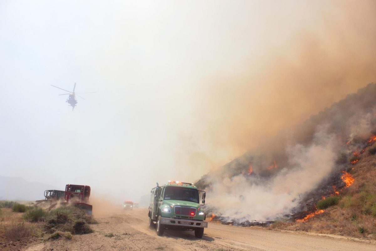 A hotshot fire crew battles flames outside Los Angeles in late 2024