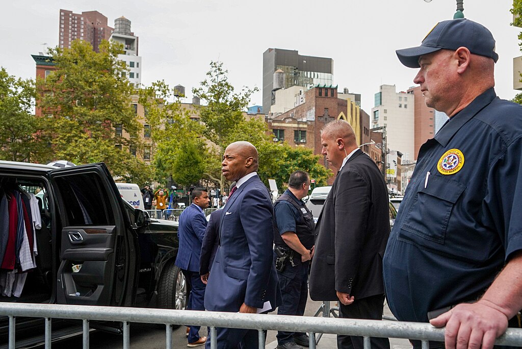 New York City Mayor Eric Adams leaves federal court after his arraignment