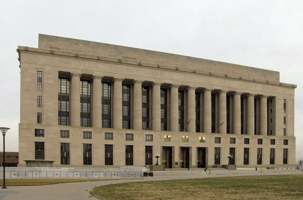 Image by euthman on Wikimedia Commons licensed under the  Creative Commons Attribution-Share Alike 2.0 Generic license
Davidson County Courthouse in Nashville, Tennessee