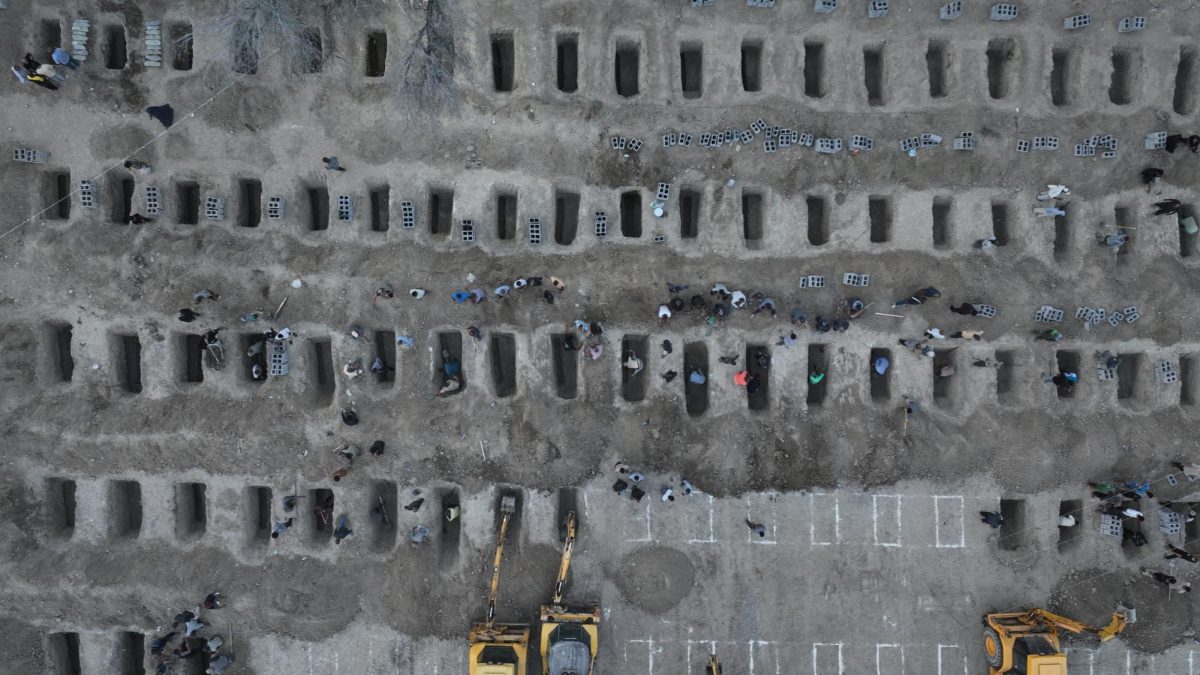 Graves are being prepared for the victims following an Israeli strike on a school in Minab, Iran, March 2, 2026. Iranian Foreign Media Department/WANA (West Asia News Agency)/Handout via REUTERS