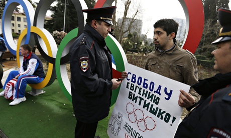 David Khakim protest winter olympics sochi
