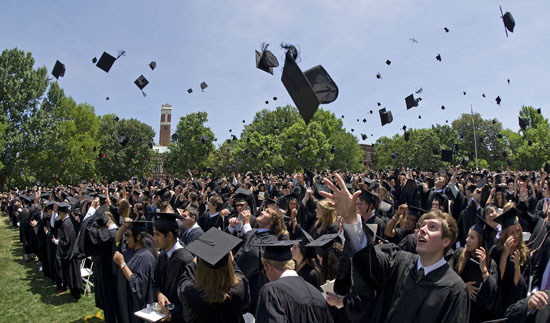 2012 Vanderbilt Commencement ceremony on Alumni Lawn.(John Russell/Vanderbilt University)